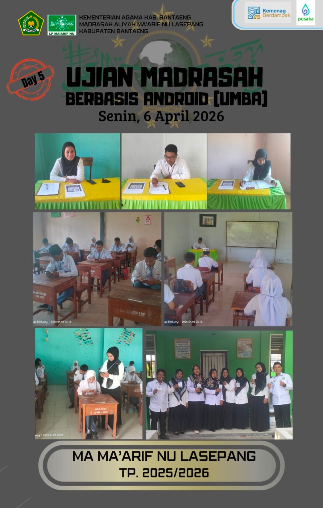 Pelaksanaan UMBA Hari Kelima di MA Ma’arif NU Lasepang Berlangsung Tertib dan Lancar